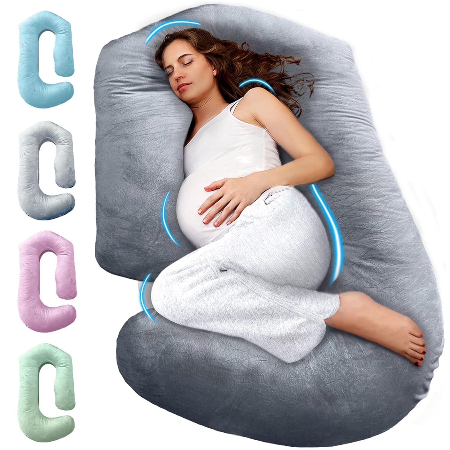 Pregnancy Pillows for Sleeping – Support for Back, Belly, Neck, Legs, and Hips