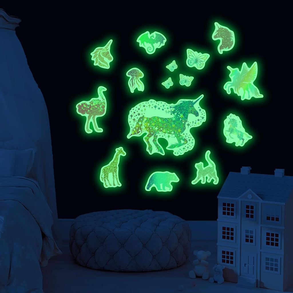 Glow in The Dark Unicorns Wall Decals