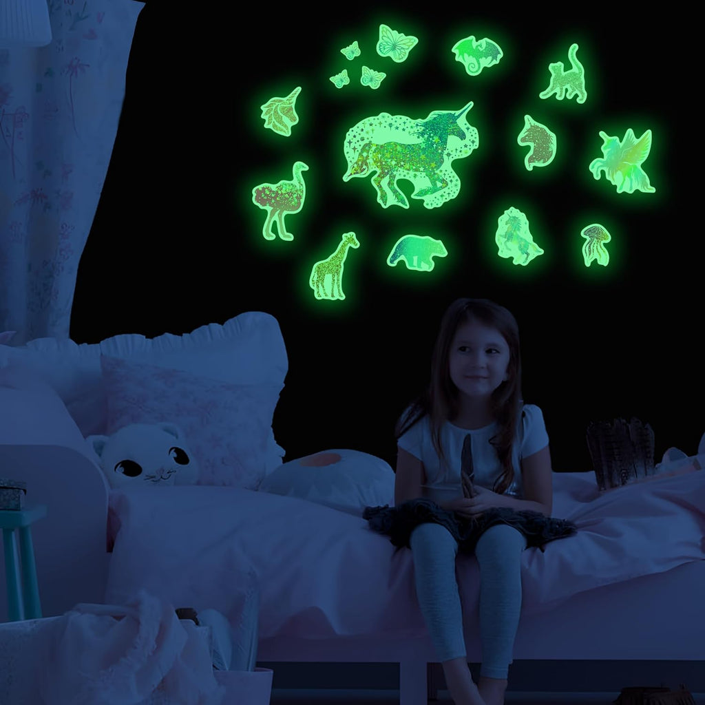 Glow in The Dark Unicorns Wall Decals