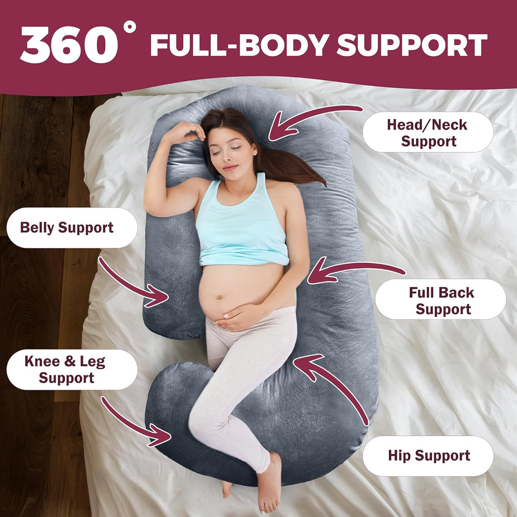 Pregnancy Pillows for Sleeping – Support for Back, Belly, Neck, Legs, and Hips