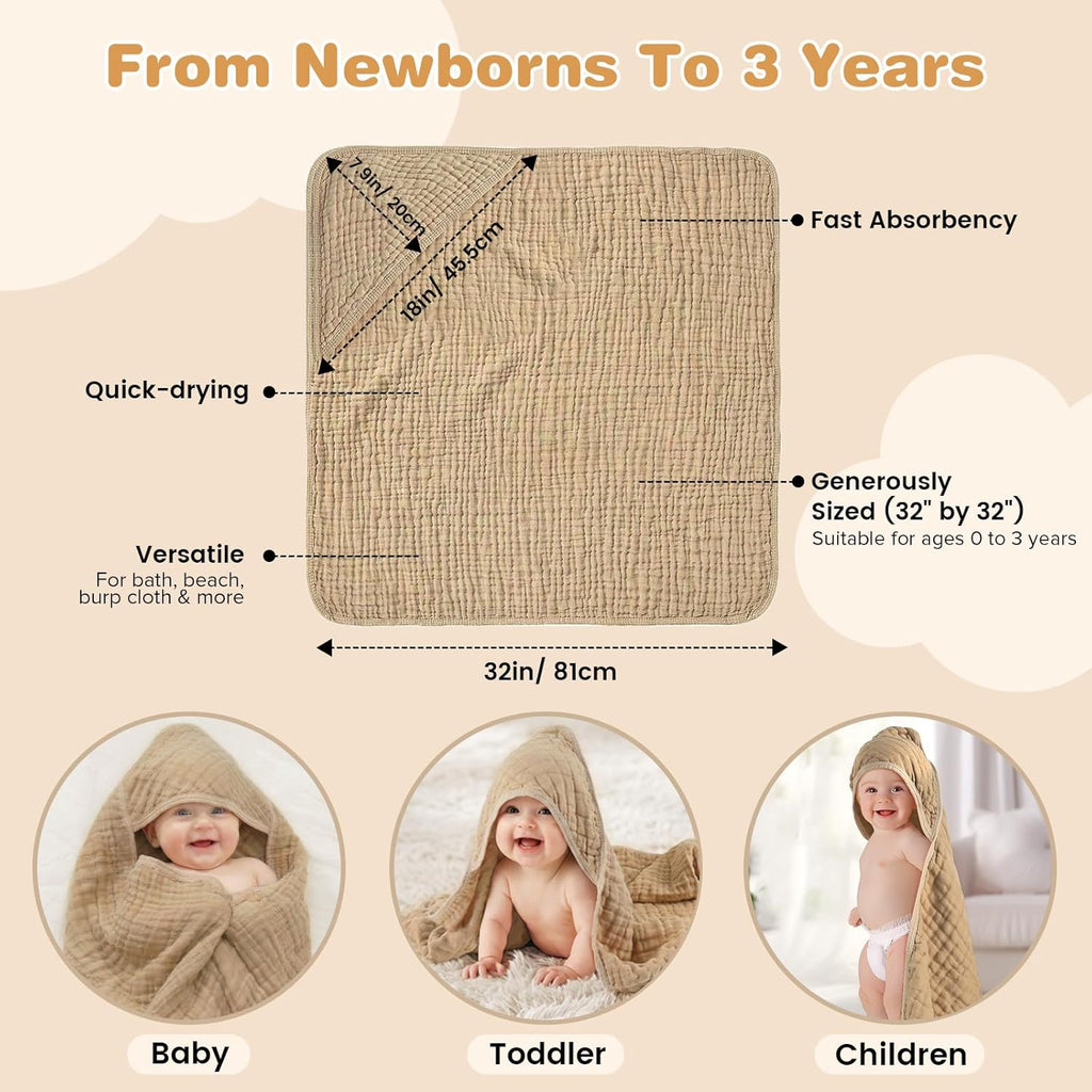 Hooded Baby Bath Towels for Newborn