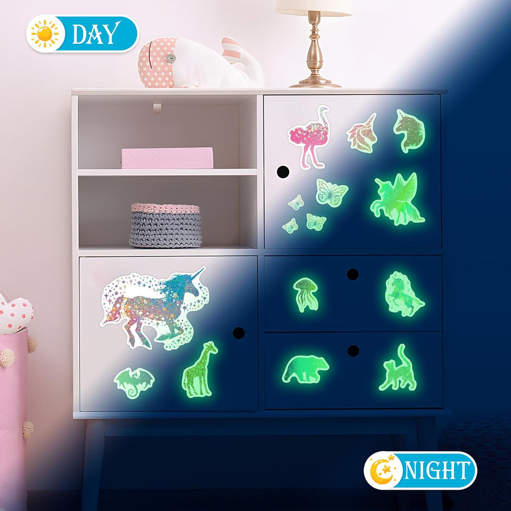 Glow in The Dark Unicorns Wall Decals