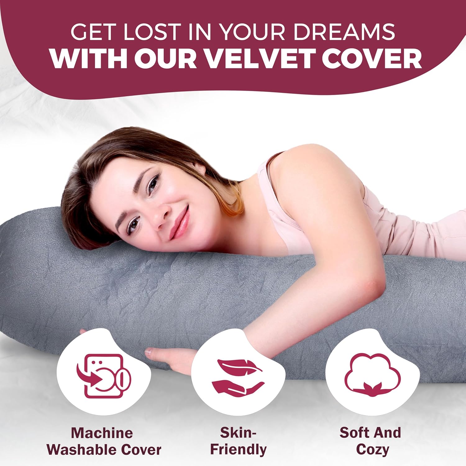 Pregnancy Pillows for Sleeping – Support for Back, Belly, Neck, Legs, and Hips