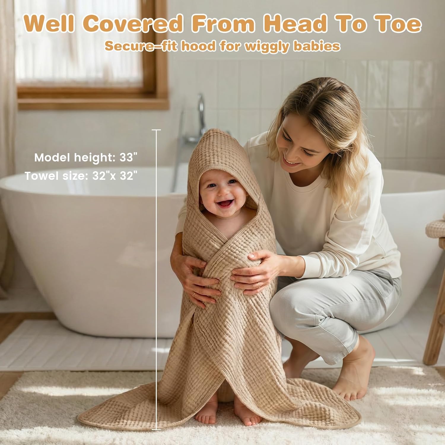 Hooded Baby Bath Towels for Newborn